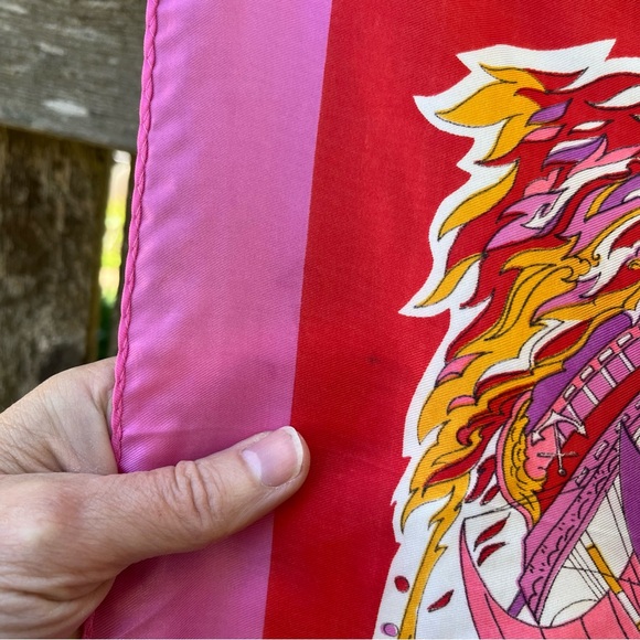 Nautical Square Scarf with Ships Pink, Red, Purple - Picture 13 of 14